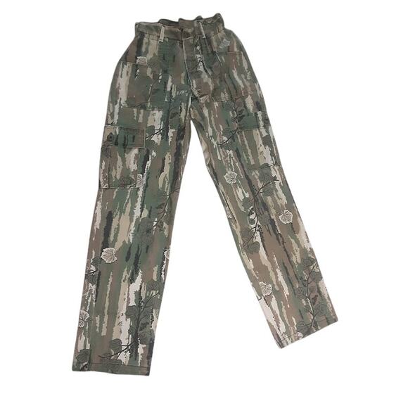 Dame-O-Flage Camo Floral Jacket Pants Set Vintage Made in USA - Picture 7 of 8